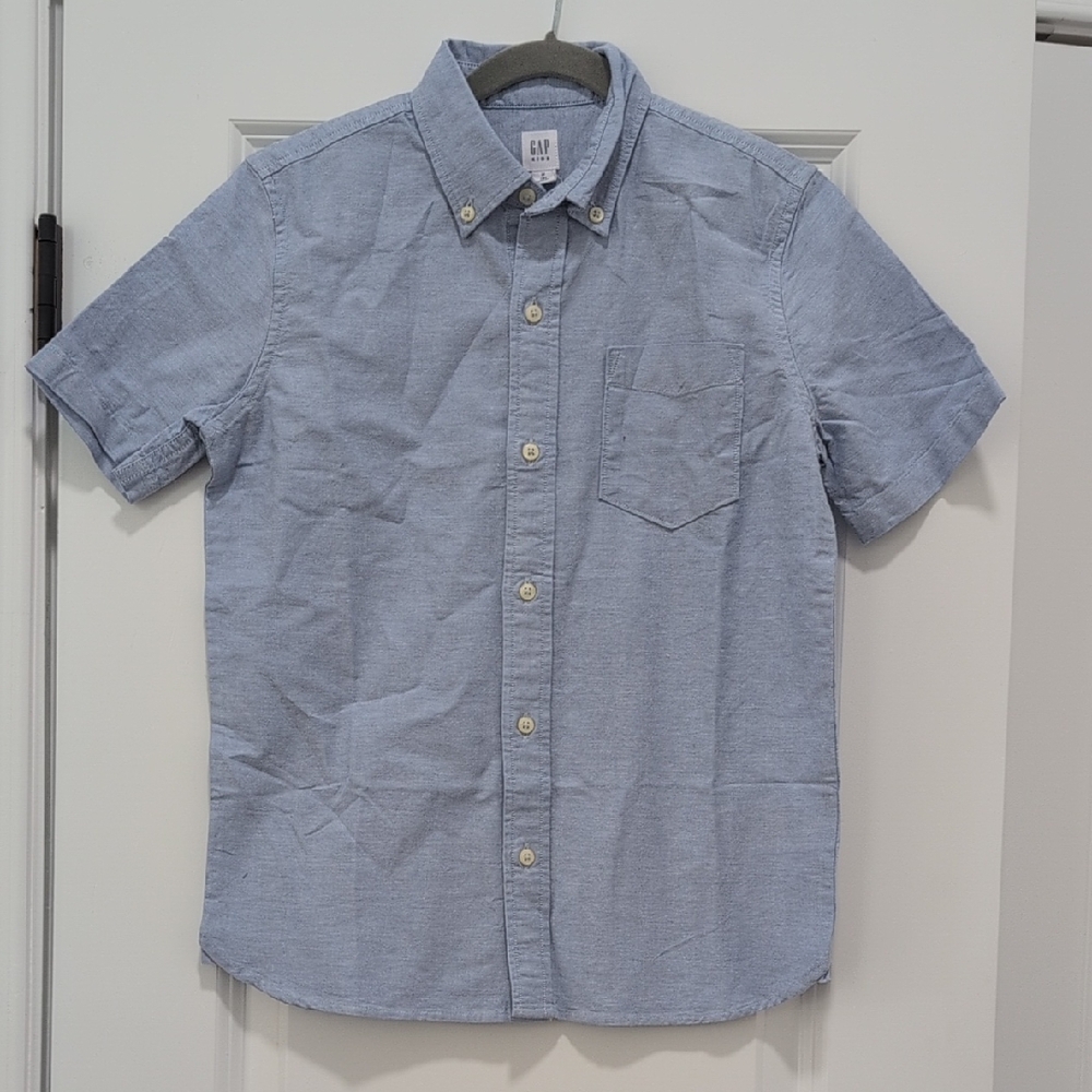 GAP Men's Casual Light Blue Button Down Shirt